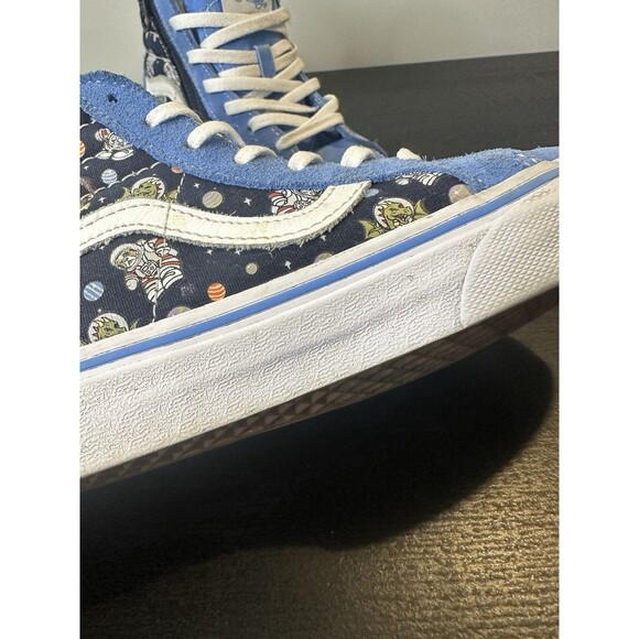 Vans Sk8 High Top Cosmic Astronaut Kid Shoes Sz 2.5 Blue Zip Side Lace Up #1120 - Picture 12 of 15